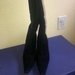 Stuart Weitzman Suede stretch calf boots.